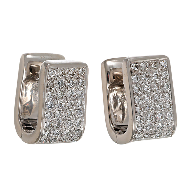 Ohrringe, 18K, Weißgold, Brillant