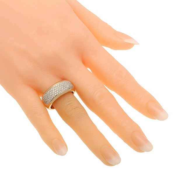 Ring, 14K, Gelb-/Weißgold, Brillanten