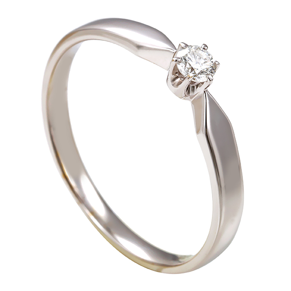 Diamantring, 14K, Weißgold, Brillant