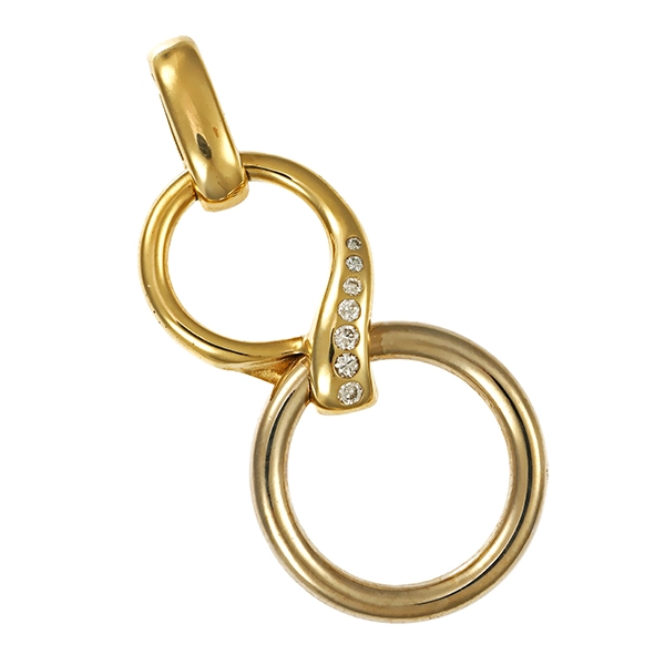 Anhänger, Gelb-/Weißgold, Brillanten