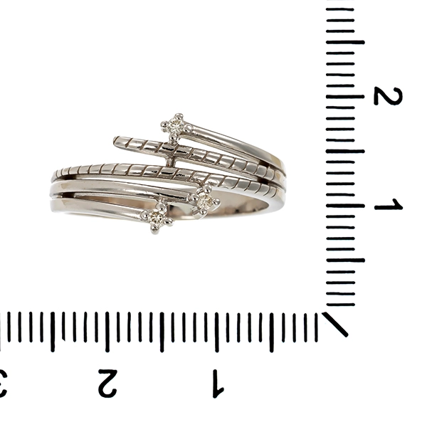 Brillantring, 14K, Weißgold