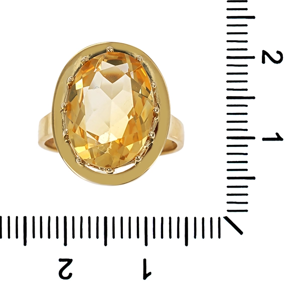 Ring, 8K, Gelbgold, Citrin