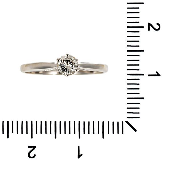 Brillantring, 18K, Weißgold, 0,25ct