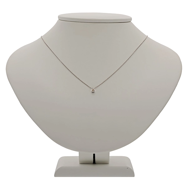 Collier, 14K, Weißgold, Brillant