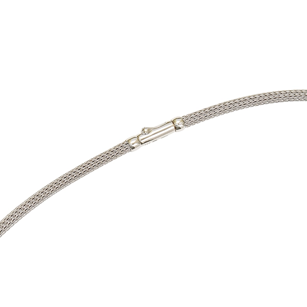 Collier, 18K, Weißgold, Kordel, Topas, Mont Blanc
