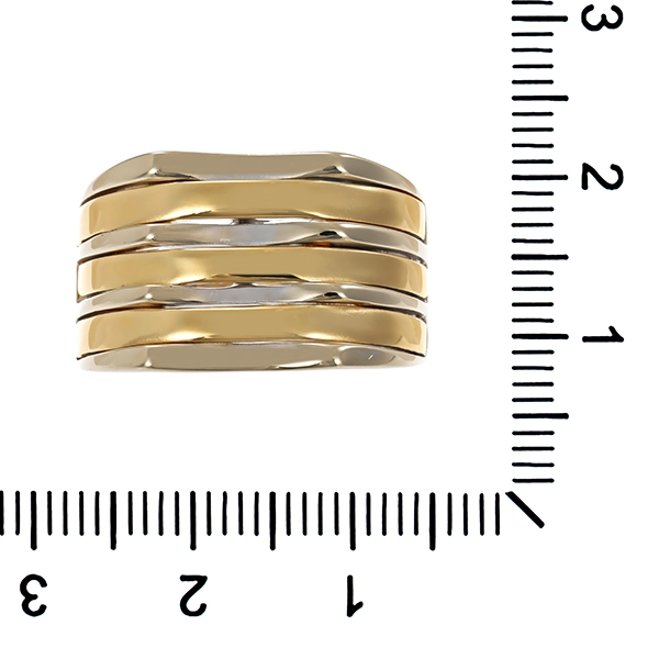 Ring, 14K, Gelb-/Weißgold