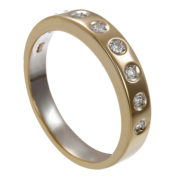 Ring, 14K, Weißgold, Brillanten