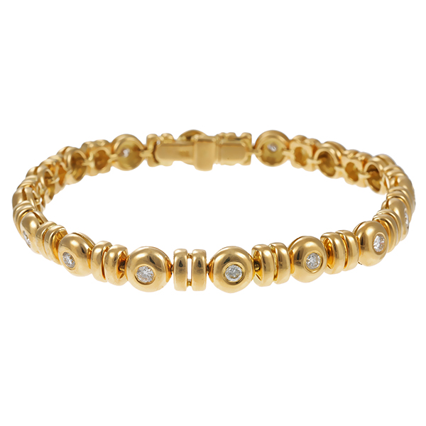 Armband, 18K, Gelbgold, Brillanten 1,00 ct