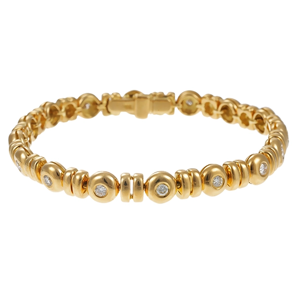 Armband, 18K, Gelbgold, Brillanten 1,00 ct