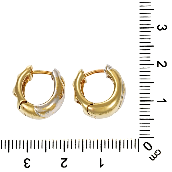 Creolen, 9K, Gelb-/Weißgold