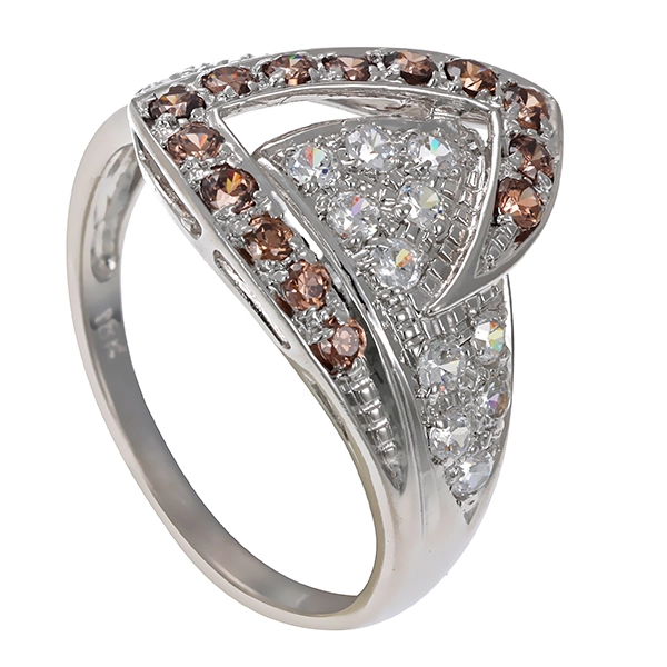 Ring, 18K, Weißgold, Zirkonia