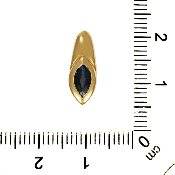 Anhänger, 14K, Gelbgold, Saphir