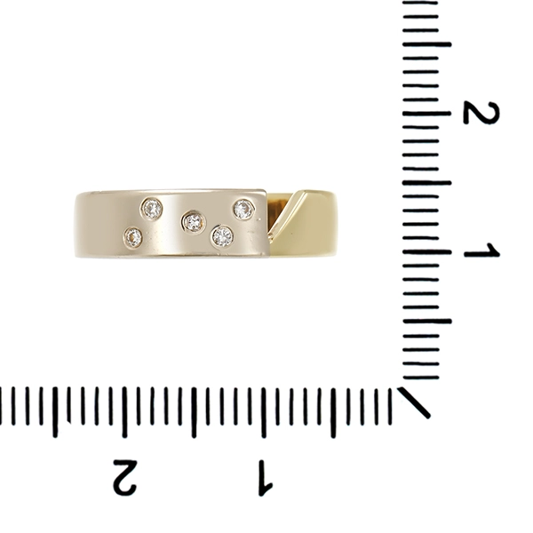 Diamantring, 14K, Gelb-/Weißgold, Brillanten