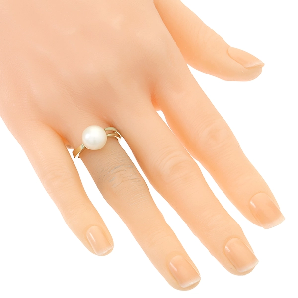 Ring, 8K, Gelbgold, Zuchtperle