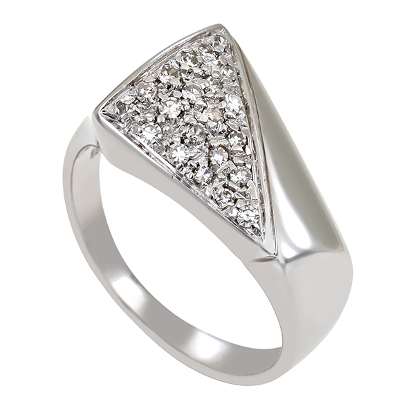 Diamantring, 18K, Weißgold, Diamanten