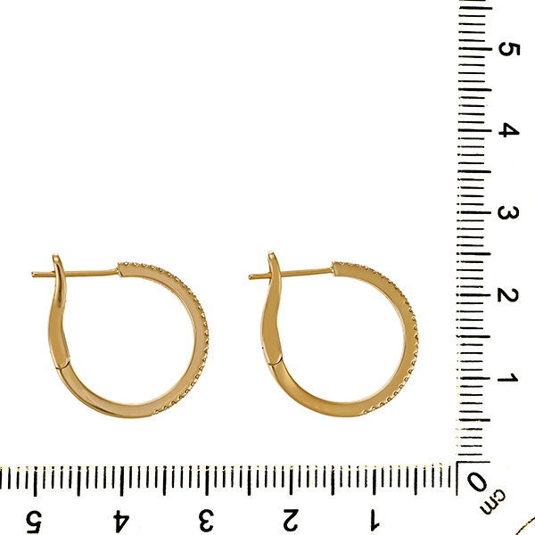 Creolen, 14K, Gelbgold, Brillant