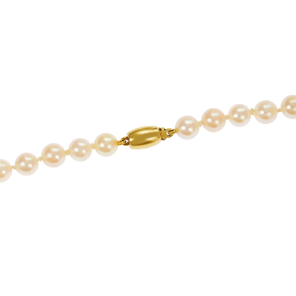 Perlenkette, Schließe 14K, Gelbgold