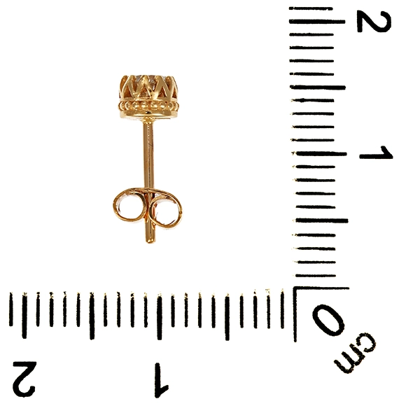 Ohrstecker, einzeln, 14K, Gelbgold, Brillant