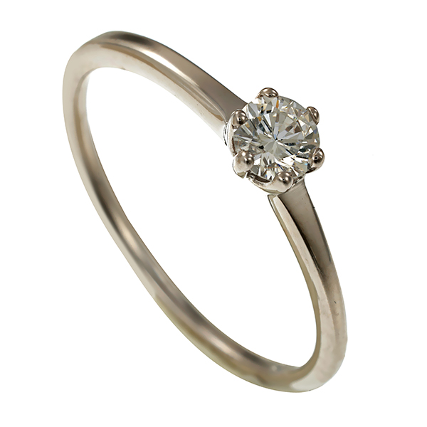 Diamantring, 8K, Weißgold, Brillant