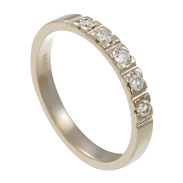 Diamantring, 14K, Weißgold, Brillanten 0,35 ct