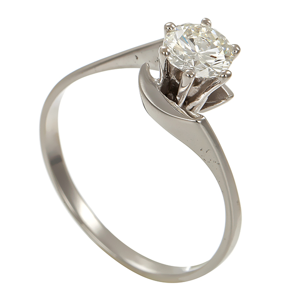 Diamantring, 14K, Weißgold, Brillant 0,55 ct