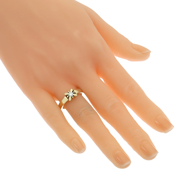 Diamantring, 14K, Gelbgold , Brillant