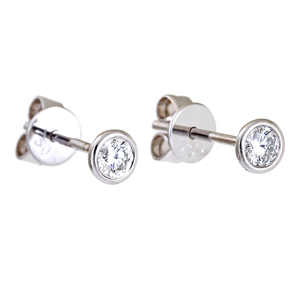 Ohrstecker, 18K, Weißgold, Brillanten