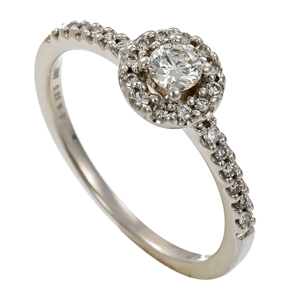 Diamantring, 14K, Weißgold, Brillanten
