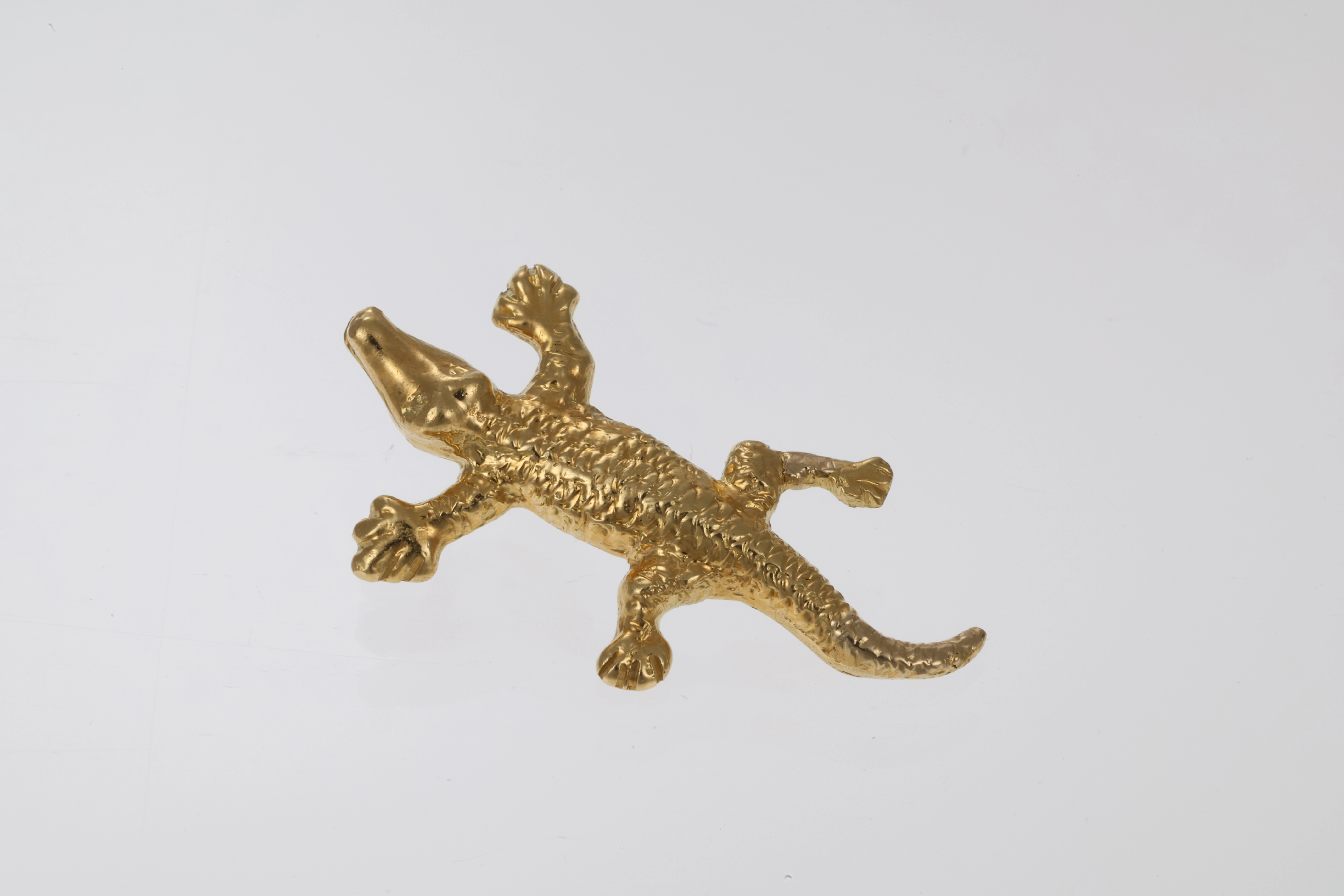 Anhänger, 18K, Gelbgold, Krokodil