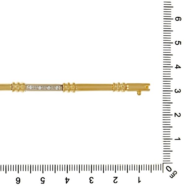 Armband, 18K, Gelb-/Weißgold, Brillanten