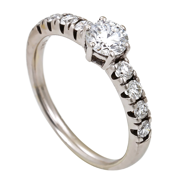 Diamantring, 14K, Weißgold, Brillanten