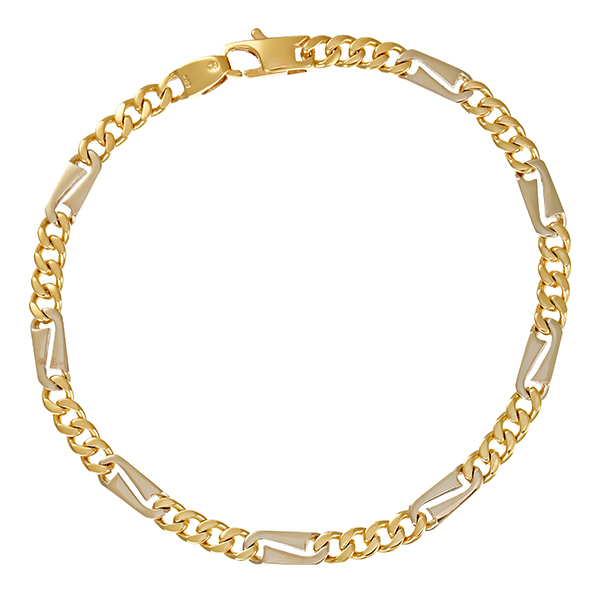Armband, 14K, Gelb-/Weißgold