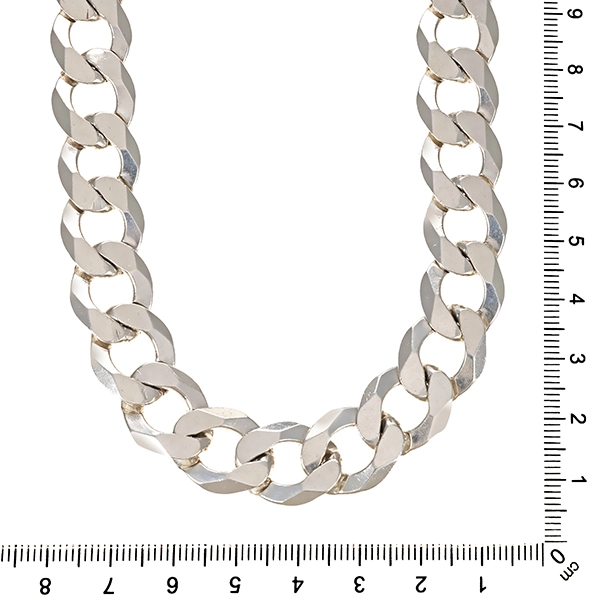 Kette, 925, Silber, Panzer-