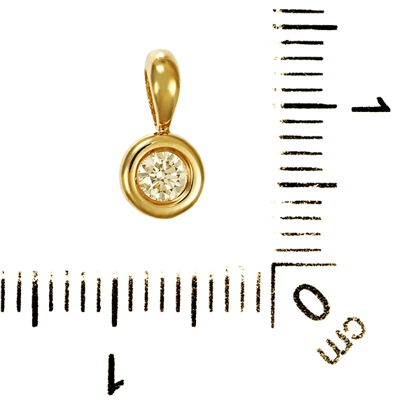 Anhänger, 14K, Gelbgold, Brillant 0,10 ct