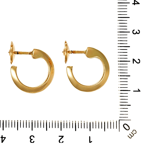 Steckcreolen, 18K, Gelbgold