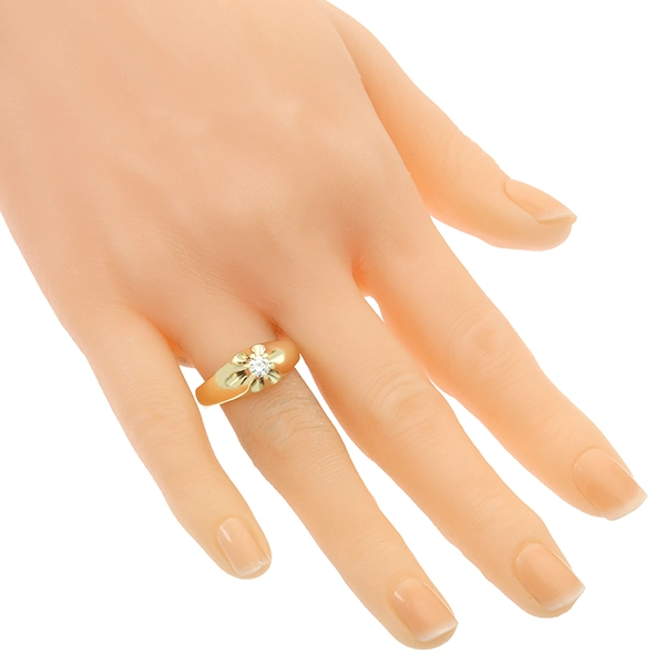 Diamantring, 14K,  Gelbgold, Brillant 0,25 ct
