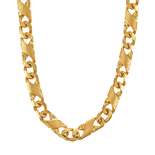 Goldkette, 14K, Gelbgold, Panzer-