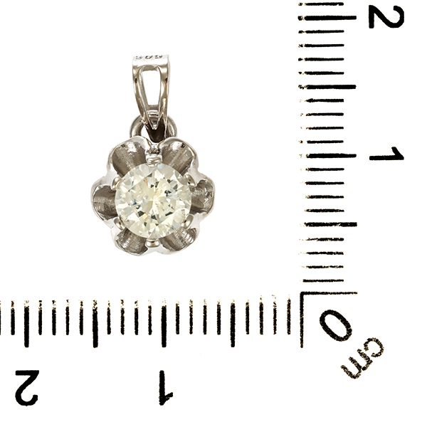 Anhänger, 14K, Weißgold, Brillant, 0,50ct