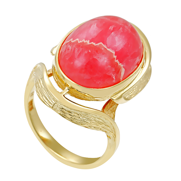 Ring, 14K, Gelbgold, Rhodochrosit