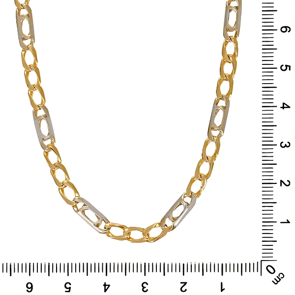 Kette, 18K, Gelb-/Weißgold, L51cm