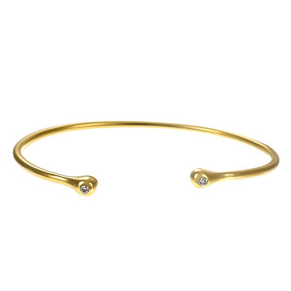 Armreif, 14K, Gelbgold, Brillanten