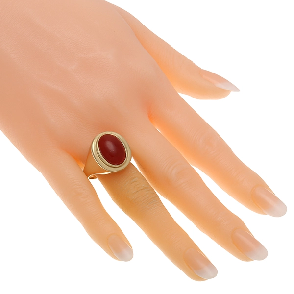 Ring, 8K, Gelbgold, Karneol