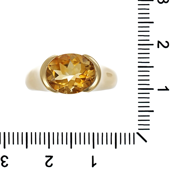 Ring, 8K, Gelbgold, Citrin