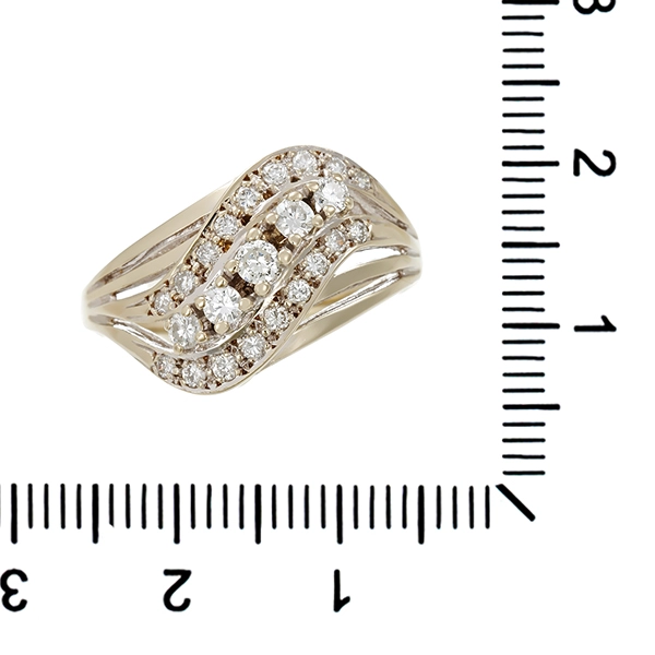 Diamantring, 14K, Weißgold, Brillanten 0,50 ct