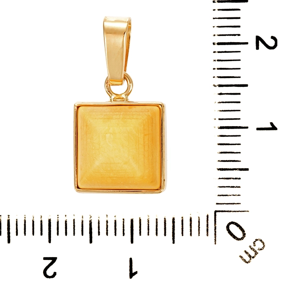 Anhänger, 14K, Gelbgold, Bernstein