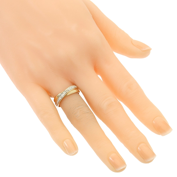 Diamantring, 14K, Gelb-/Weißgold, Diamanten