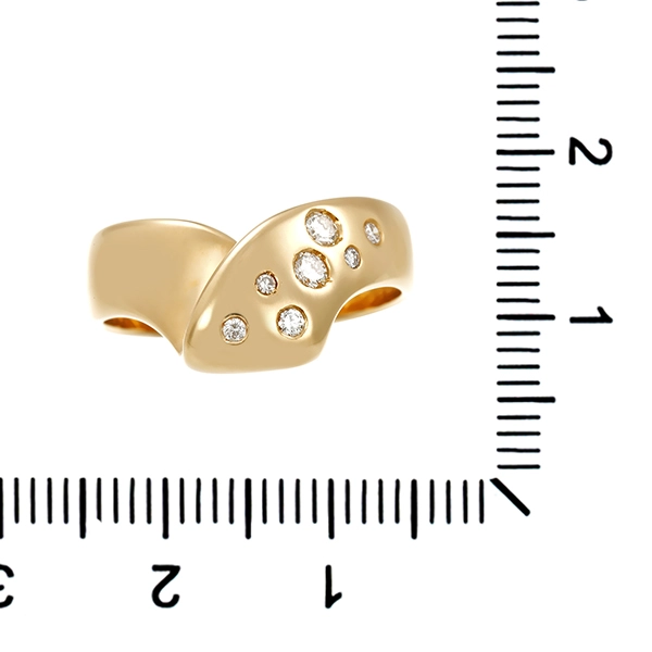 Diamantring, 14K, Gelbgold, Brillanten 0,15 ct