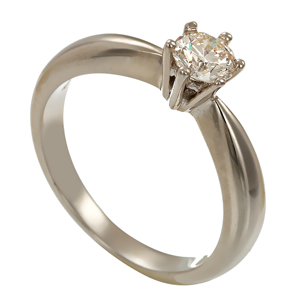 Diamantring, 14K, Weißgold, Brillant 0,50 ct