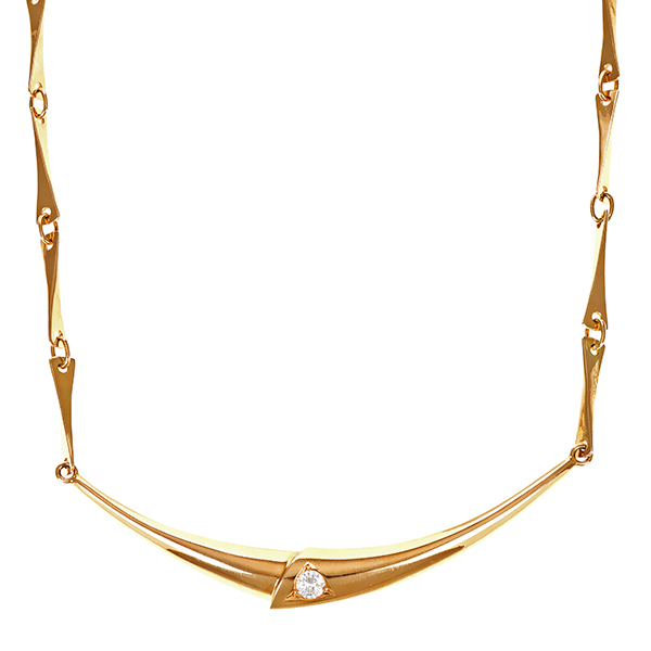 Collier, 14K, Gelbgold, Brillant, 0,30ct