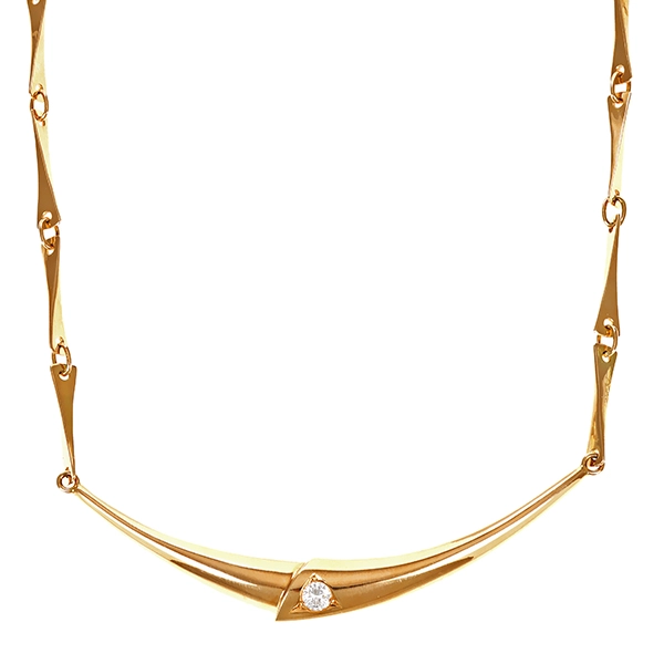 Collier, 14K, Gelbgold, Brillant, 0,30ct